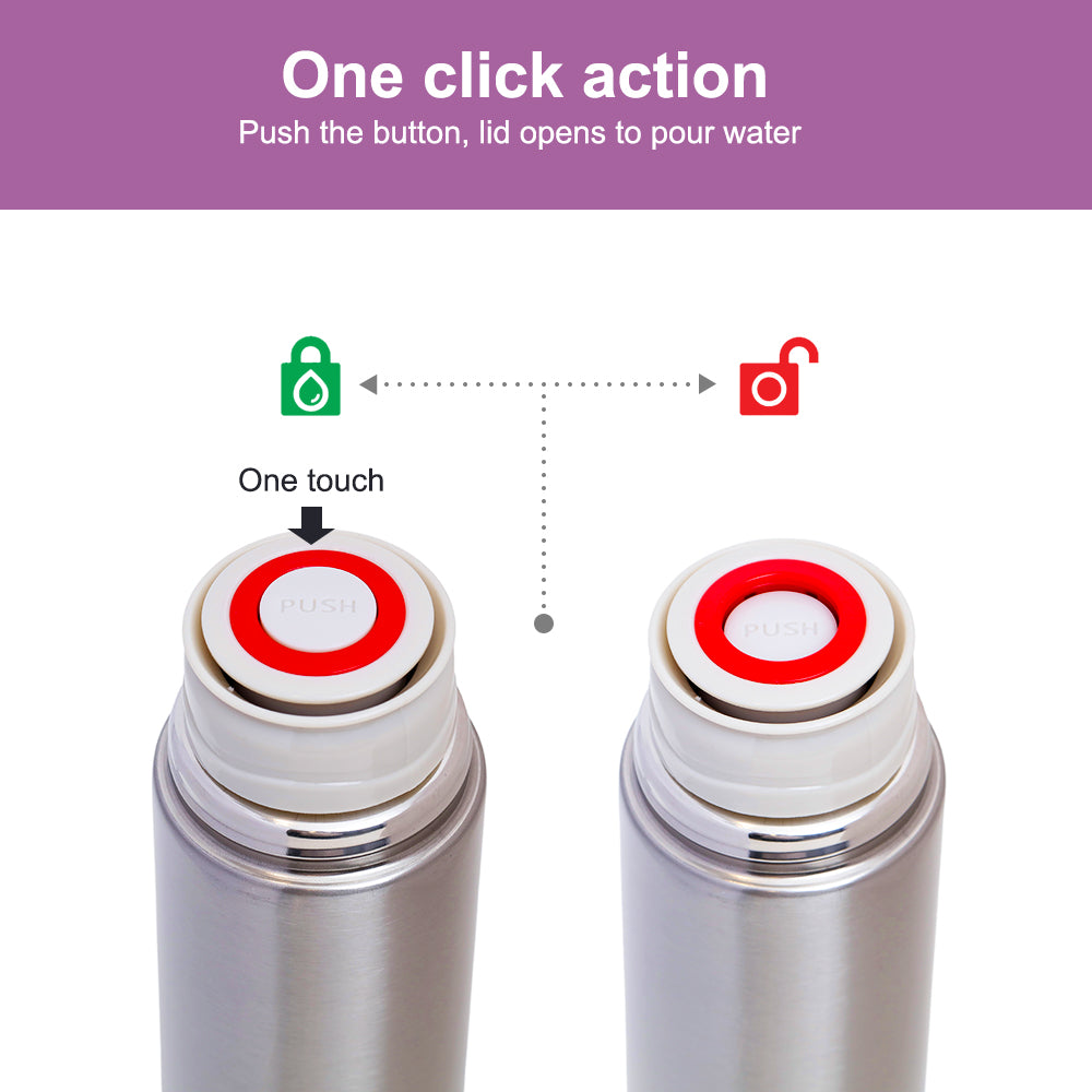 HYDROBREW Insulated 500ml Vacuum Flask w/2x 150ml Cup-Ivory