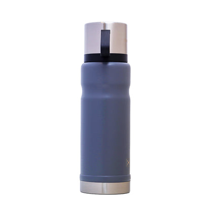HYDROBREW Insulated 650ml Vacuum Flask w/2x 150ml Cup -Grey
