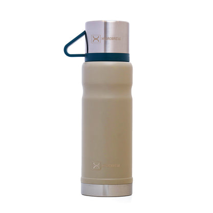 HYDROBREW Insulated 650ml Vacuum Flask w/2x 150ml Cup-Ivory