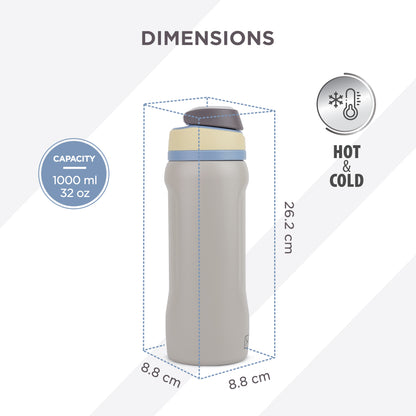 Hydrobrew Sip Switch Stainless Steel Water Bottle - Urban Stone