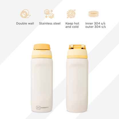 Hydrobrew Sip Switch Stainless Steel Water Bottle - Soft Latte