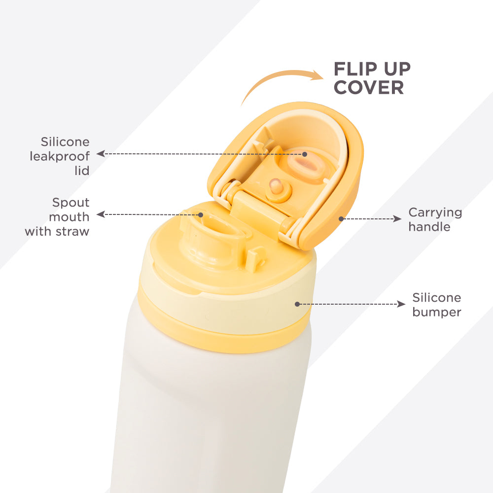 Hydrobrew Personalized Sip Switch Stainless Steel Water Bottle - Soft Latte