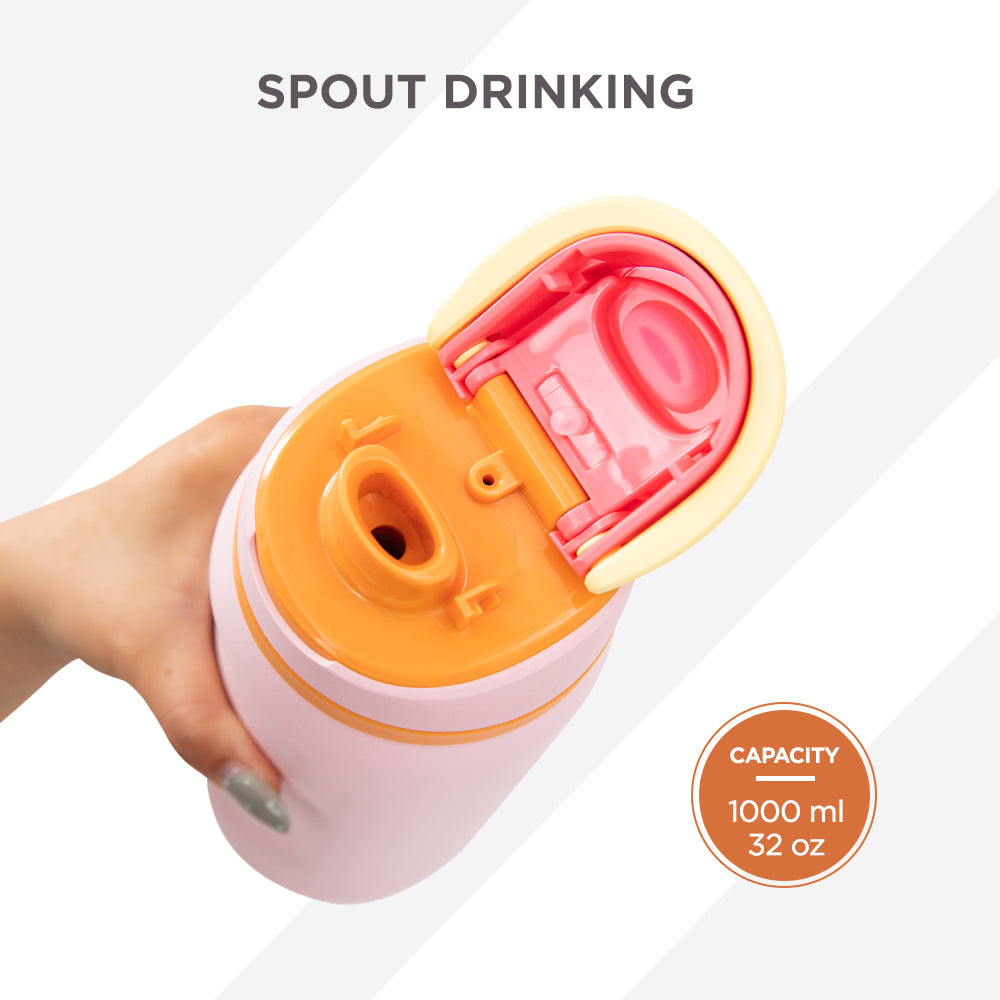 Hydrobrew Sip Switch Stainless Steel Water Bottle - Pink Sorbet