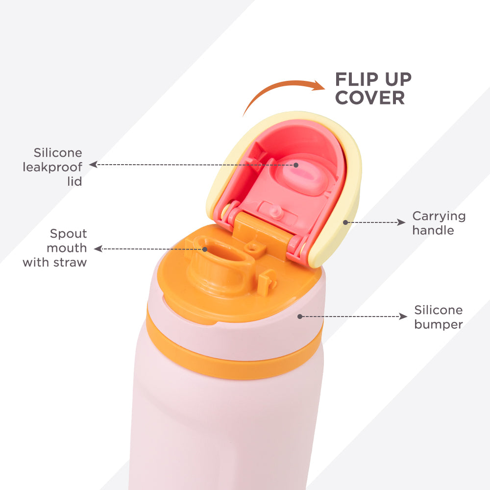 Hydrobrew Sip Switch Stainless Steel Water Bottle - Pink Sorbet