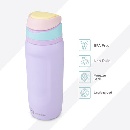 Hydrobrew Sip Switch Stainless Steel Water Bottle - Berry Cream
