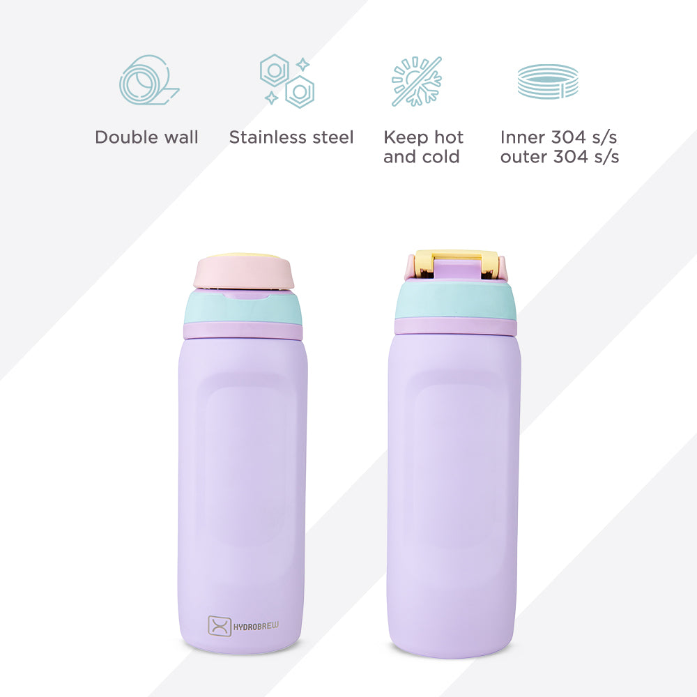 Hydrobrew Sip Switch Stainless Steel Water Bottle - Berry Cream