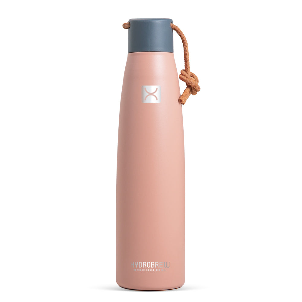 HYDROBREW Vacuum Insulated Water Bottle, 500ml Pink