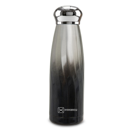 Hydrobrew Double Wall Stainless Steel Water Bottle 420ml – Leakproof Insulated Bottle, Graphite Glow