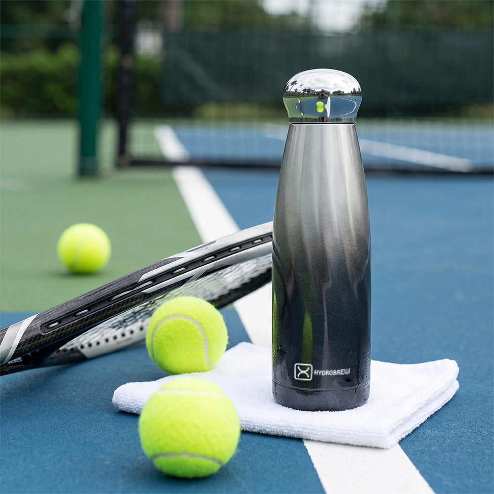 Hydrobrew Double Wall Stainless Steel Water Bottle 420ml – Leakproof Insulated Bottle, Graphite Glow