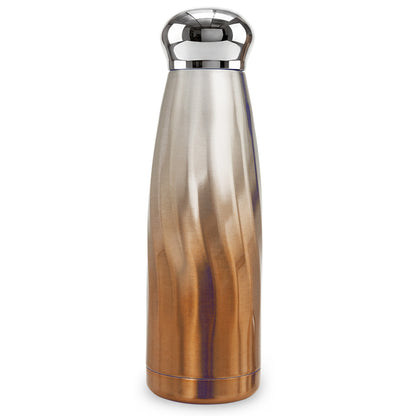 Hydrobrew Double Wall Stainless Steel Water Bottle 420ml – Leakproof Insulated Bottle, Bronze Mist