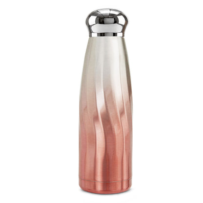 Hydrobrew Double Wall Stainless Steel Water Bottle 420ml – Leakproof Insulated Bottle, Desert Rose