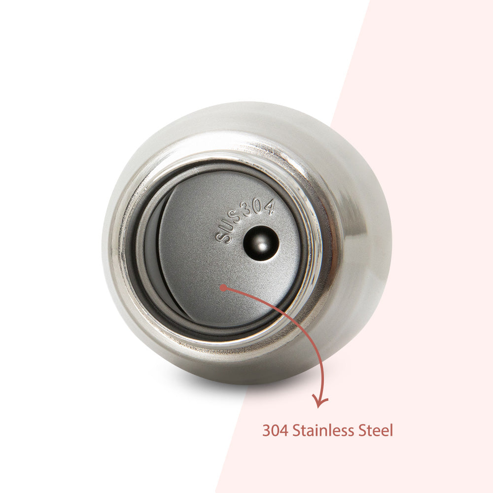 Hydrobrew Double Wall Stainless Steel Water Bottle 420ml – Leakproof Insulated Bottle, Desert Rose