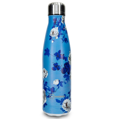 Hydrobrew Double wall Stainless Steel Water Bottle 500ML  - Azure Bloom