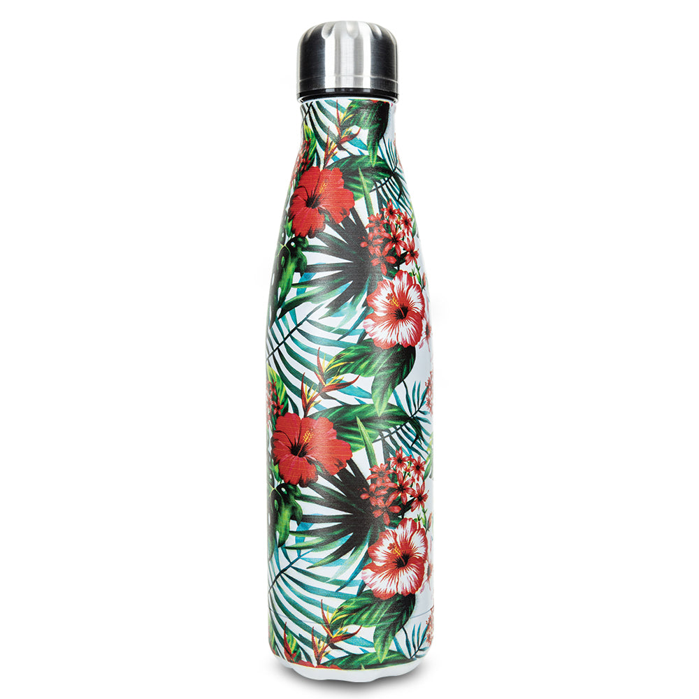 Hydrobrew Double wall Stainless Steel Water Bottle 500ML  - Tropical Hibiscus