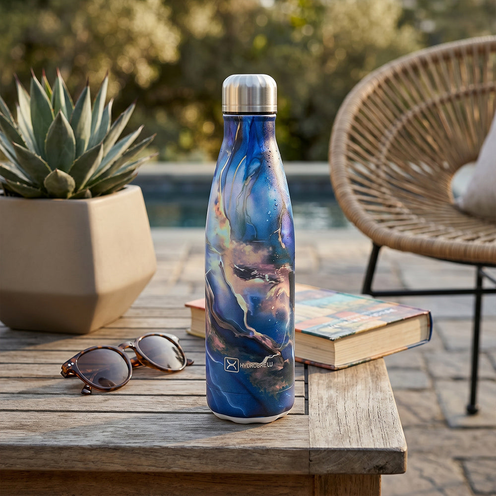 Hydrobrew Double wall Stainless Steel Water Bottle 500ML  - Aqua Marble