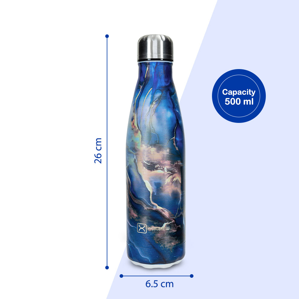 Hydrobrew Double wall Stainless Steel Water Bottle 500ML  - Aqua Marble