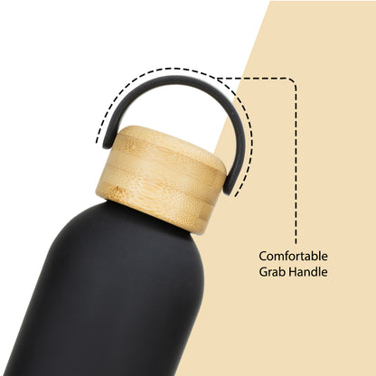 Hydrobrew Double Wall Stainless Steel Water Bottle 500ML  - Black