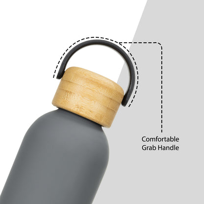 Hydrobrew Double Wall Stainless Steel Water Bottle 500ML  - Grey