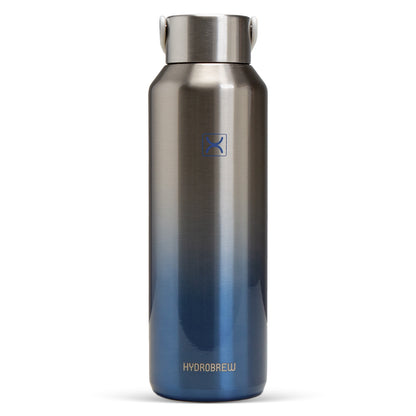HYDROBREW Vacuum Insulated Water Bottle, 710ml, Silver