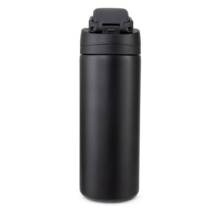 HydroBrew SipSwitch™ Insulated Water Bottle 720ml – Leakproof, Stainless Steel, Straw & Spout Lid -Carbon