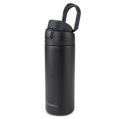 Hydrobrew Personalized SipSwitch™ Insulated Water Bottle 720ml – Leakproof, Stainless Steel, Straw & Spout Lid -Carbon