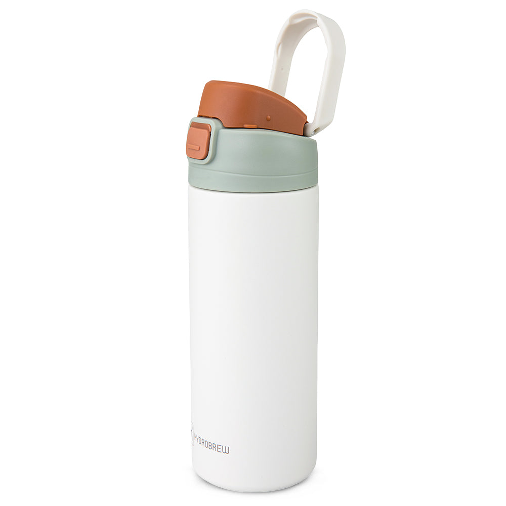 Hydrobrew Personalized SipSwitch™ Insulated Water Bottle 720ml – Leakproof, Stainless Steel, Straw & Spout Lid -Ivory Grove
