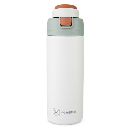 Hydrobrew Personalized SipSwitch™ Insulated Water Bottle 720ml – Leakproof, Stainless Steel, Straw & Spout Lid -Ivory Grove