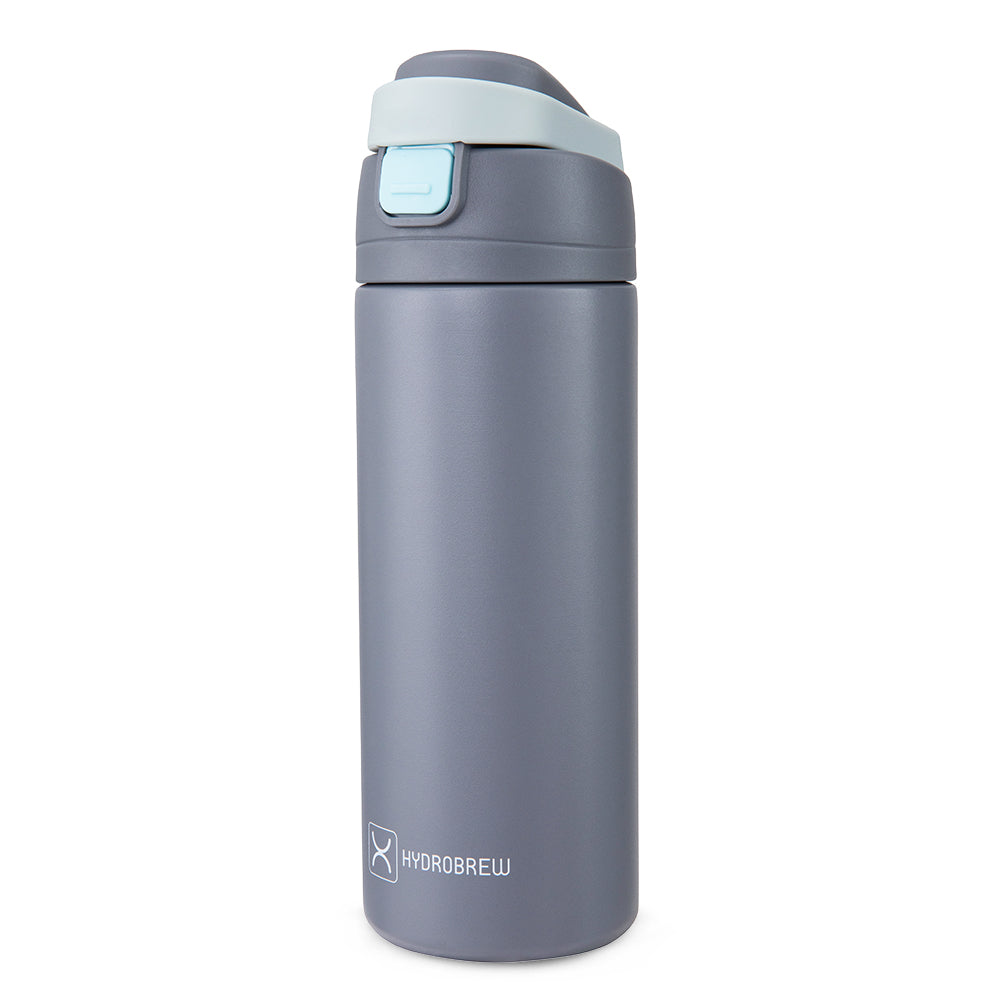 Hydrobrew SipSwitch Insulated Water Bottle 720ml – Leakproof, Stainless Steel, Straw & Spout Lid -Graphite