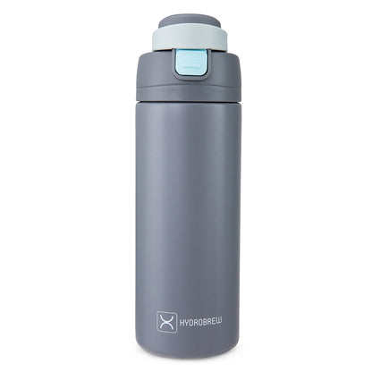 Hydrobrew SipSwitch Insulated Water Bottle 720ml – Leakproof, Stainless Steel, Straw & Spout Lid -Graphite