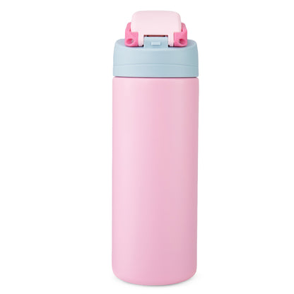Hydrobrew Personalized SipSwitch™ Insulated Water Bottle 720ml – Leakproof, Stainless Steel, Straw & Spout Lid -Rose Silk