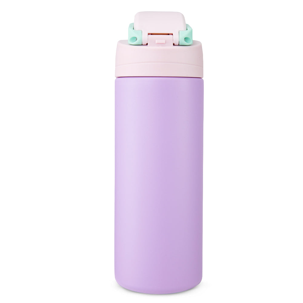Hydrobrew Personalized SipSwitch™ Insulated Water Bottle 720ml – Leakproof, Stainless Steel, Straw & Spout Lid -Orchid Mist