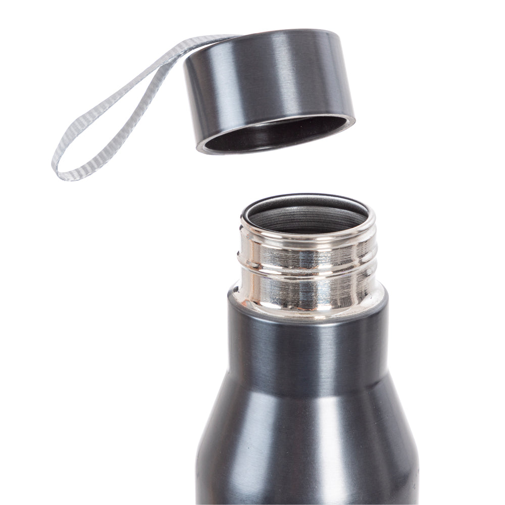 HYDROBREW Steel Water Bottle, 1L Grey