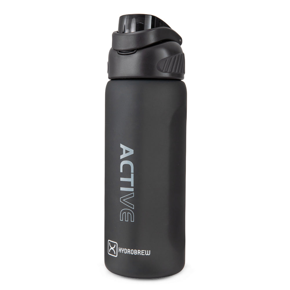 HYDROBREW Sip Switch Tritan Water Bottle 1000ml Leakproof, BPA Free, Straw & Spout Lid- Carbon