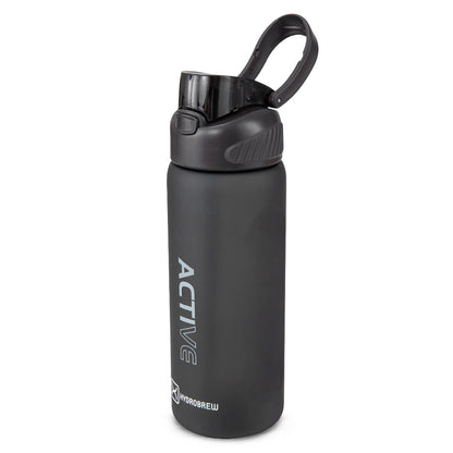 HYDROBREW Sip Switch Tritan Water Bottle 1000ml Leakproof, BPA Free, Straw & Spout Lid- Carbon