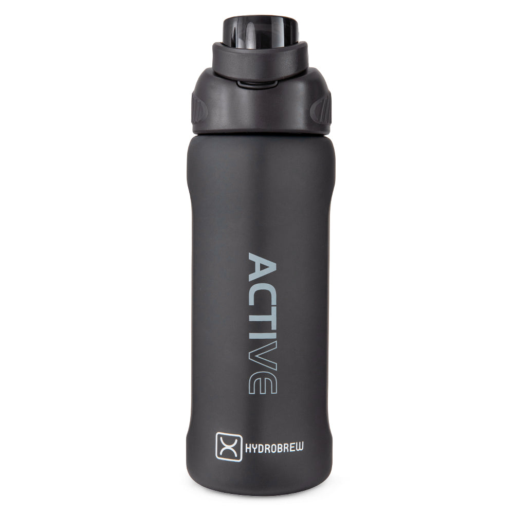 HYDROBREW Sip Switch Tritan Water Bottle 1000ml Leakproof, BPA Free, Straw & Spout Lid- Carbon