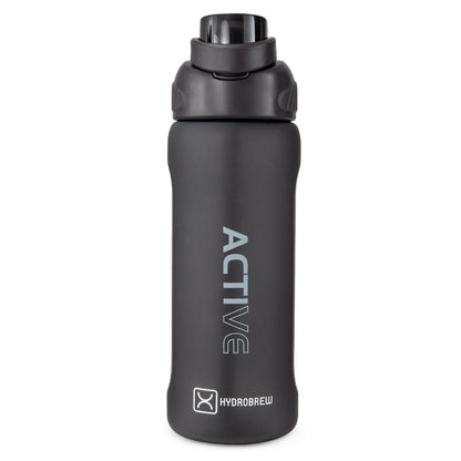 HYDROBREW Sip Switch Tritan Water Bottle 1000ml Leakproof, BPA Free, Straw & Spout Lid- Carbon