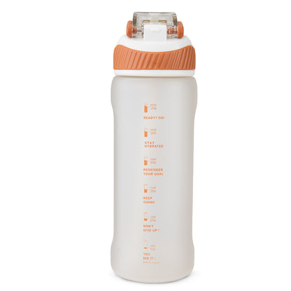 HYDROBREW Sip Switch Tritan Water Bottle 1000ml Leakproof, BPA Free, Straw & Spout Lid- Ivory Terracotta