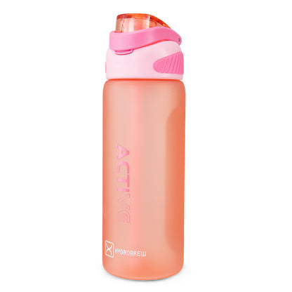 HYDROBREW Sip Switch Tritan Water Bottle 1000ml Leakproof, BPA Free, Straw & Spout Lid- Rose Silk