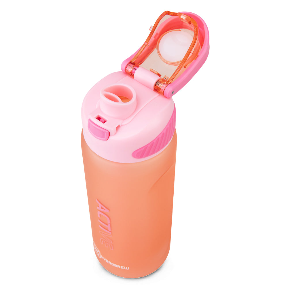 HYDROBREW Sip Switch Tritan Water Bottle 1000ml Leakproof, BPA Free, Straw & Spout Lid- Rose Silk