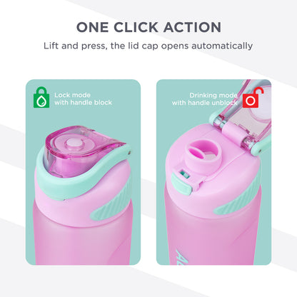 HYDROBREW Sip Switch Tritan Water Bottle 1000ml Leakproof, BPA Free, Straw & Spout Lid- Orchid Mist