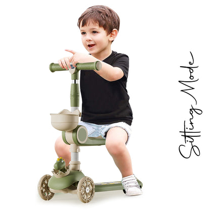 LITTLE STORY Kids Scooter & Ride on – Dinosaur Green