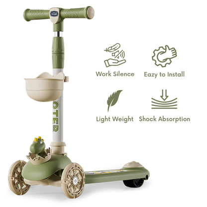 LITTLE STORY Kids Scooter & Ride on – Dinosaur Green