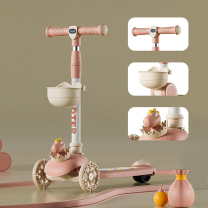 LITTLE STORY Kids Scooter & Ride on – Dinosaur Pink