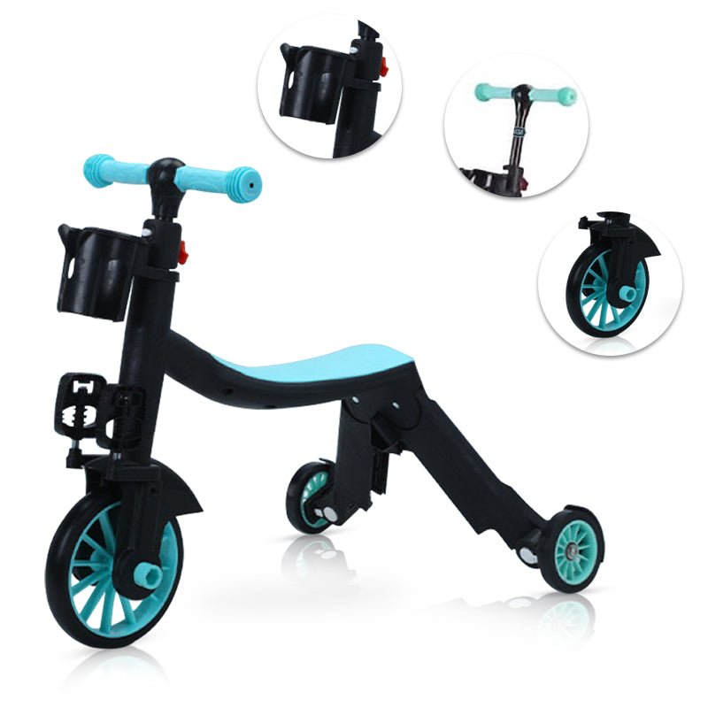 LITTLE STORY Kids Scooter/Balance Bike/Tri Cycle - Green