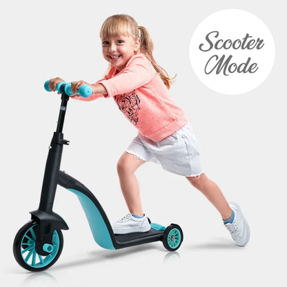 LITTLE STORY Kids Scooter/Balance Bike/Tri Cycle - Green