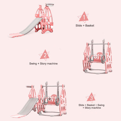 أرجوحة ليتل ستوري 3 في 1 مع زحليقة - وردي