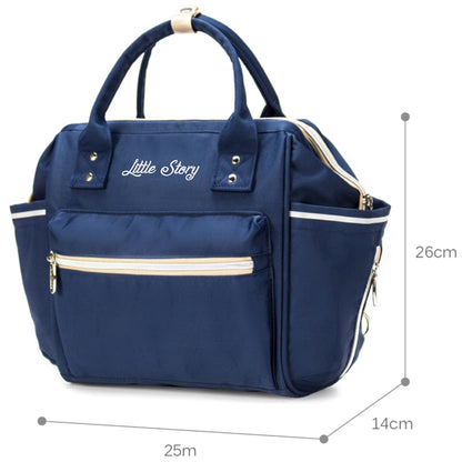 LITTLE STORY Ace Diaper Bag - Blue Beige