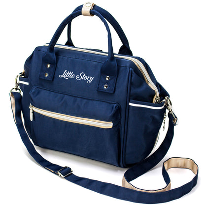 LITTLE STORY Ace Diaper Bag - Blue Beige
