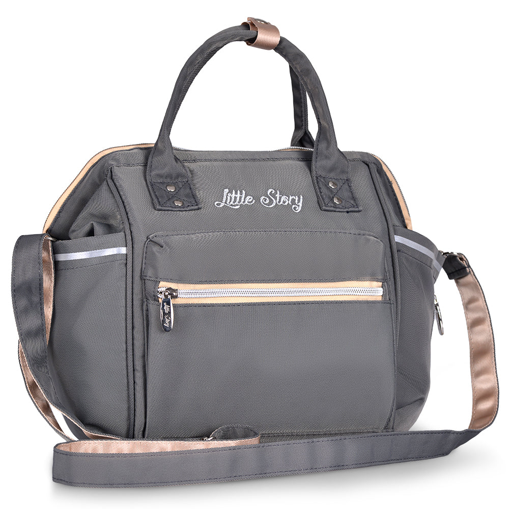 LITTLE STORY Ace Diaper Bag - Grey