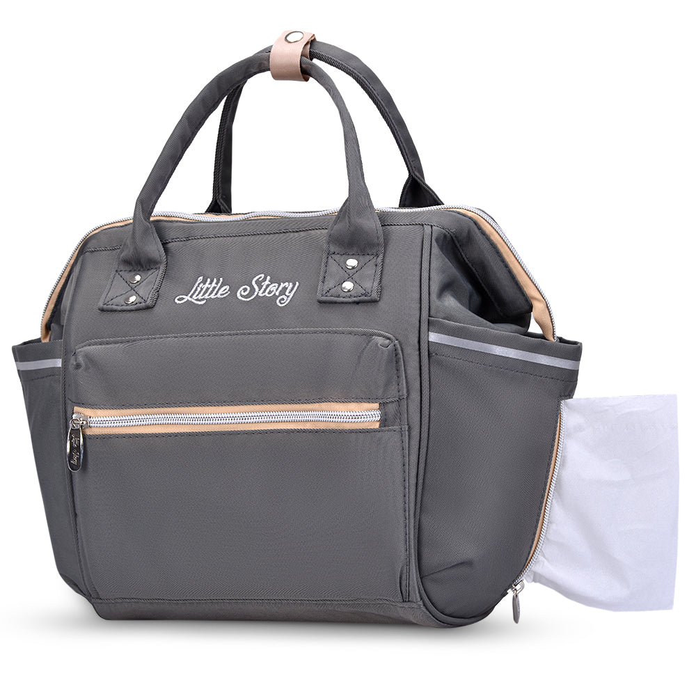 LITTLE STORY Ace Diaper Bag - Grey